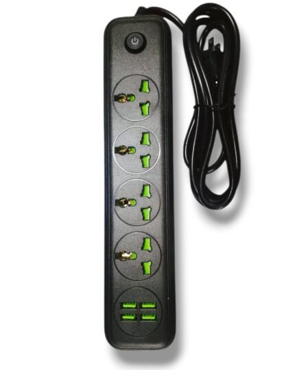 xtensión eléctrica con puertos USB de 4 tomas universales y cable de 2 metros