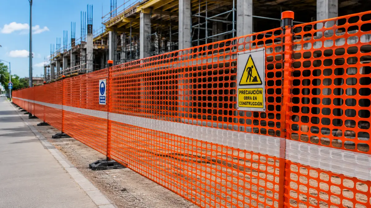 malla de señalización para construcción