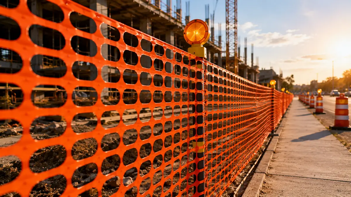 malla de señalización para construcción