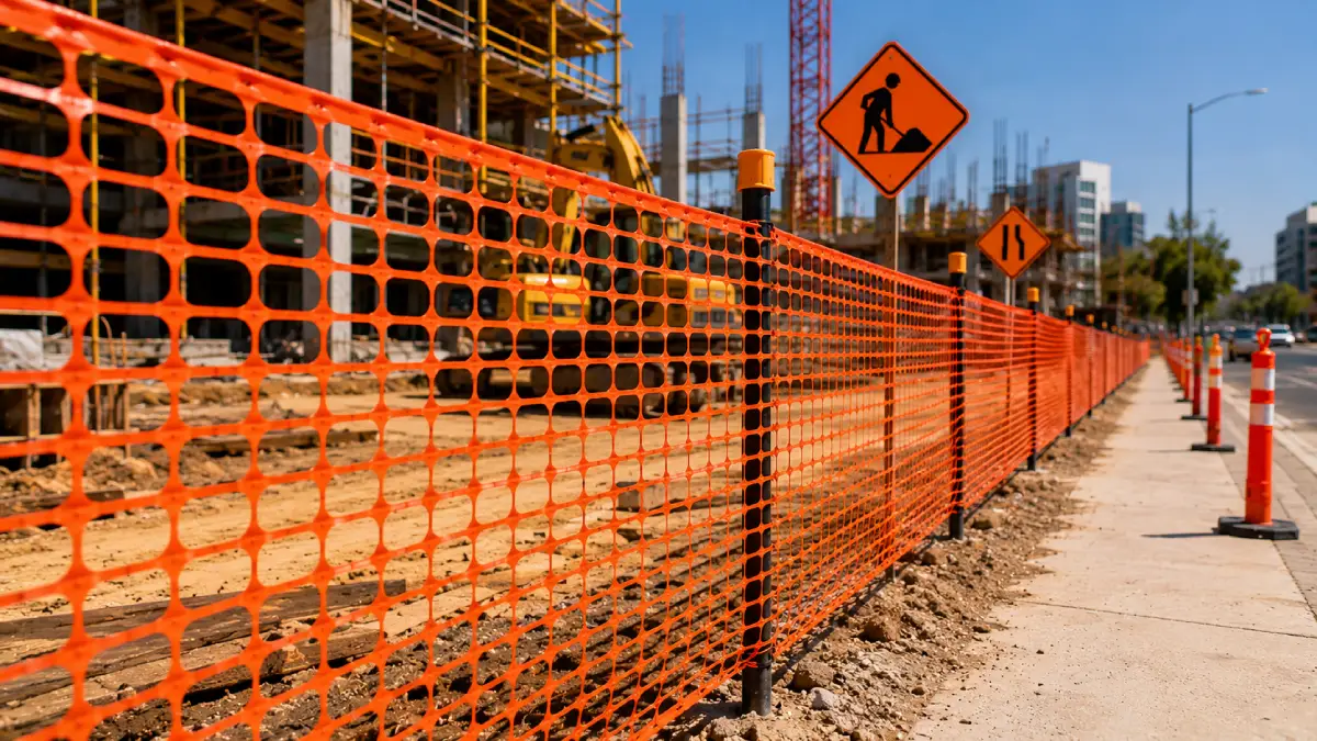 malla de señalización para construcción