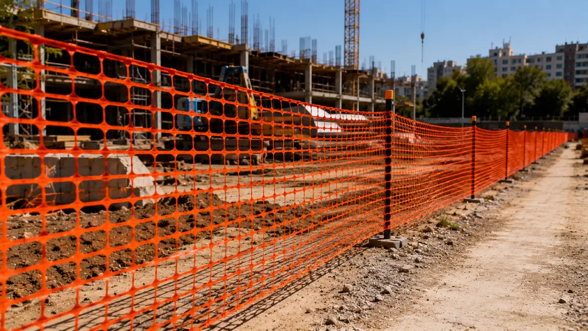 malla para delimitación de obras civiles