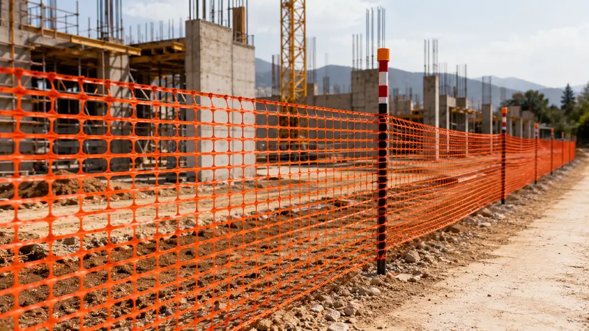 malla para delimitación de obras civiles
