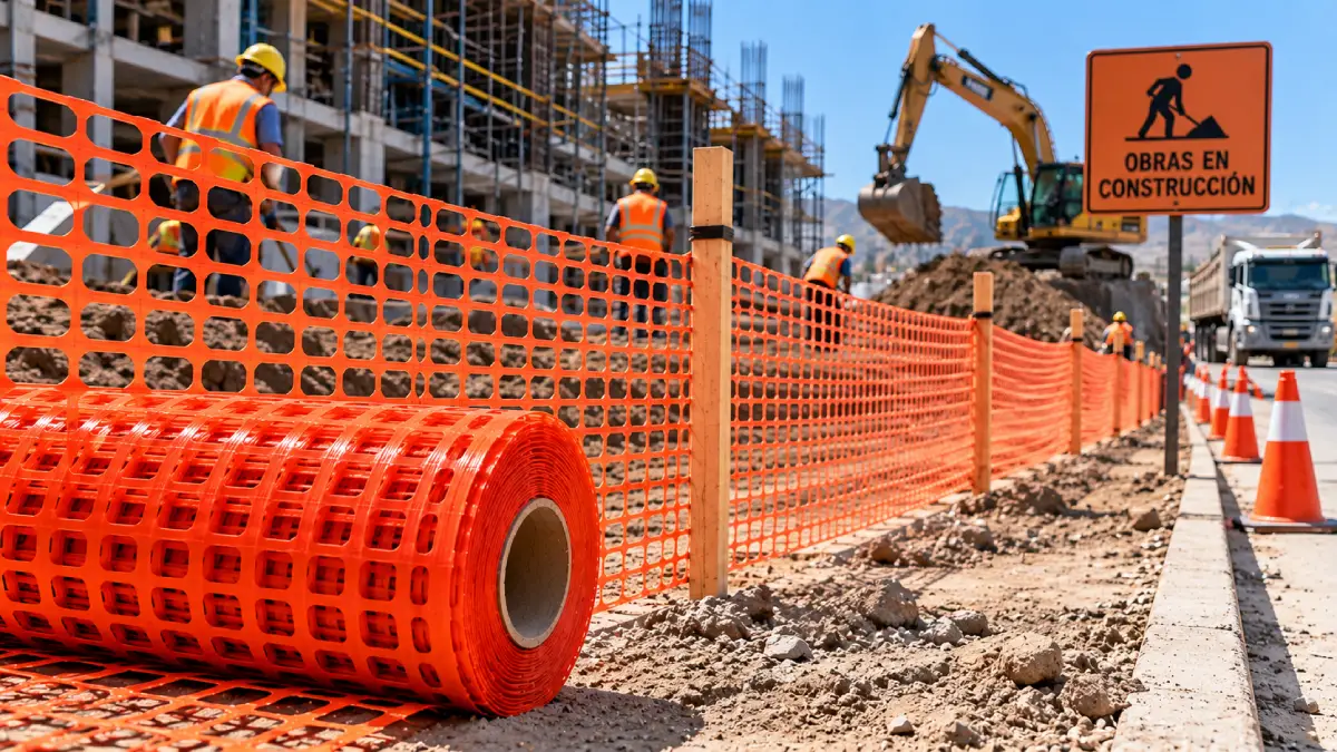 malla de señalización para construcción